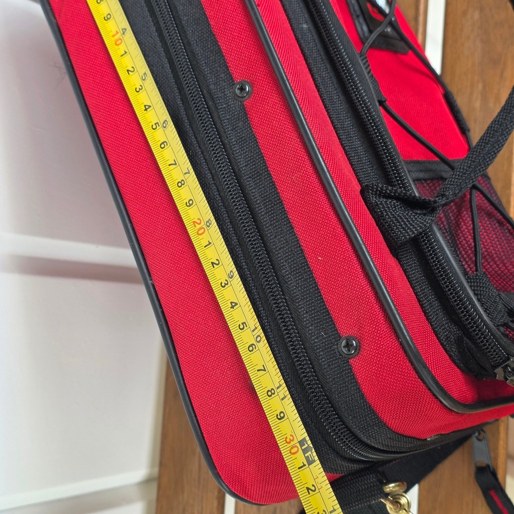 Gator Cases Red Padded Gear Bag Mixer Case with Shoulder Strap and Mesh Pocket - Picture 11 of 12